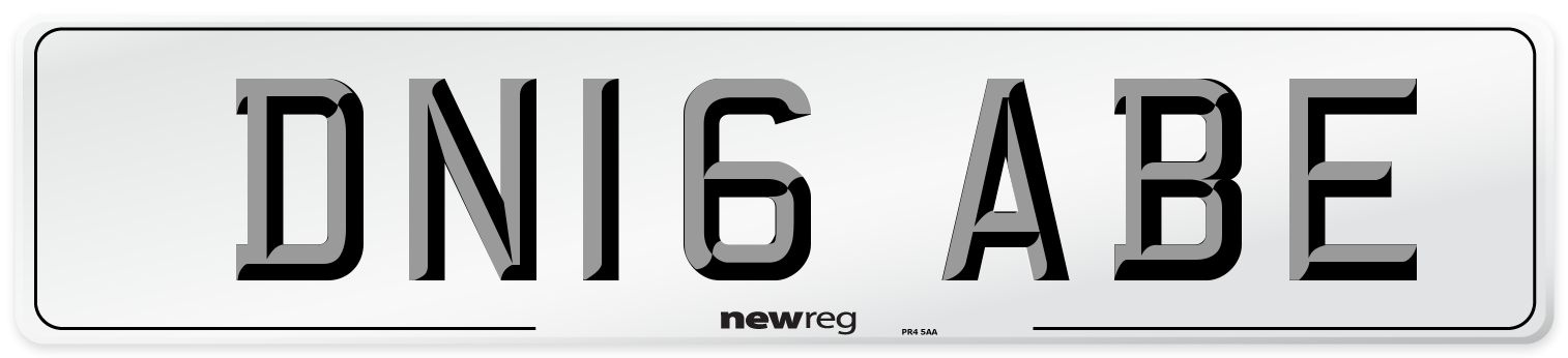 DN16 ABE Number Plate from New Reg